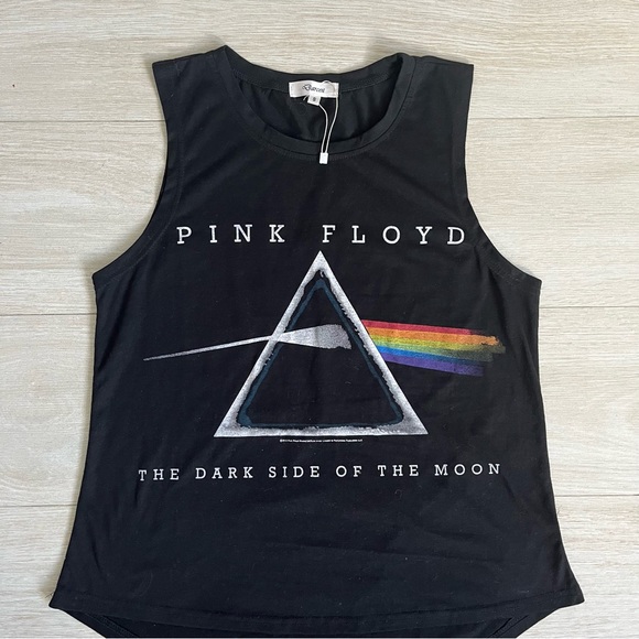PINK FLOYD black graphic tank top. Rock band muscle tee. - Picture 3 of 4